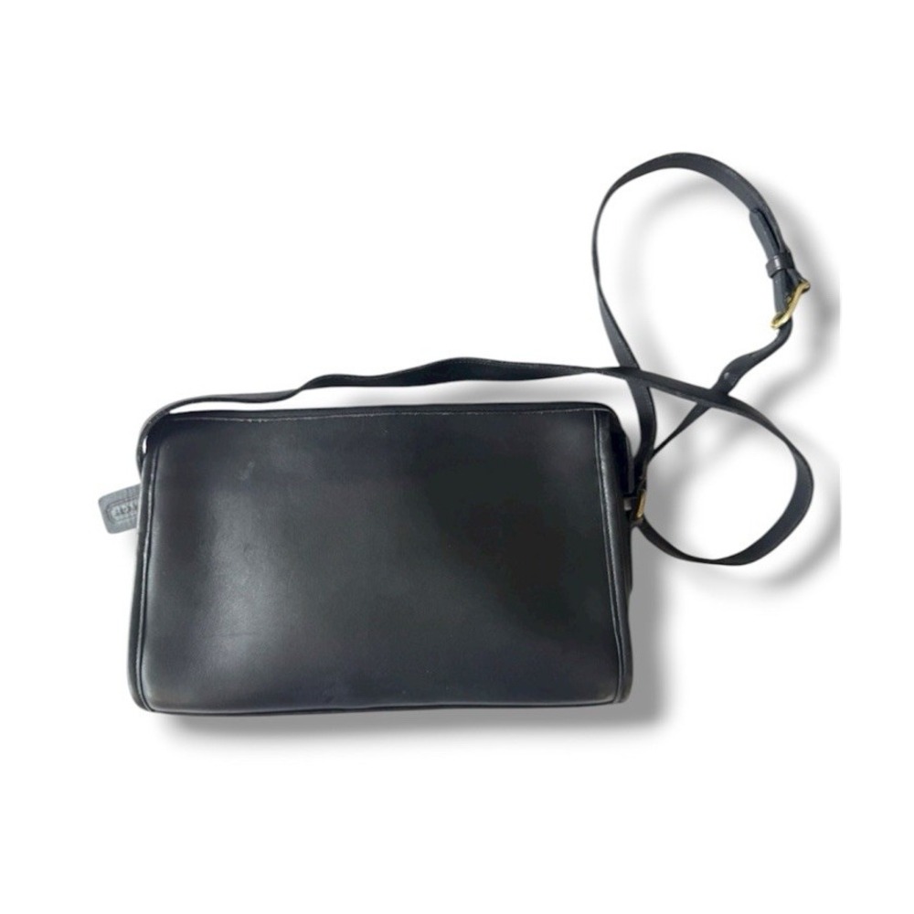 Coach Taylor Black Leather Zipper Closure Crossbody Bag Vintage Purse 9944 1994